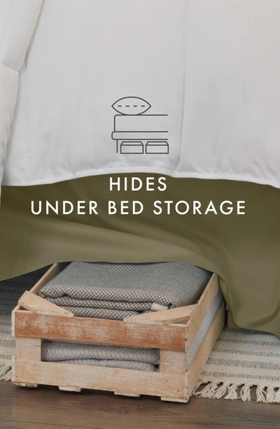 Shop Homespun Premium Pleated Dust Ruffle Bed Skirt In Sage