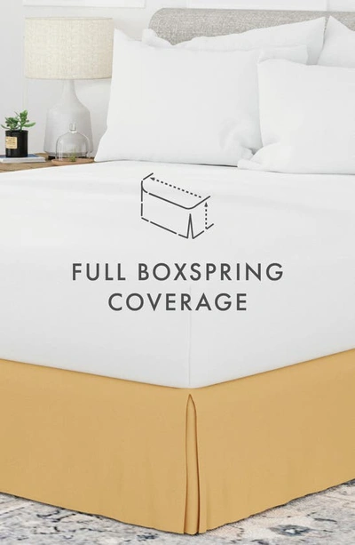 Homespun Premium Pleated Dust Ruffle Bed Skirt In Gold