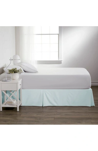 Shop Homespun Premium Pleated Dust Ruffle Bed Skirt In Aqua