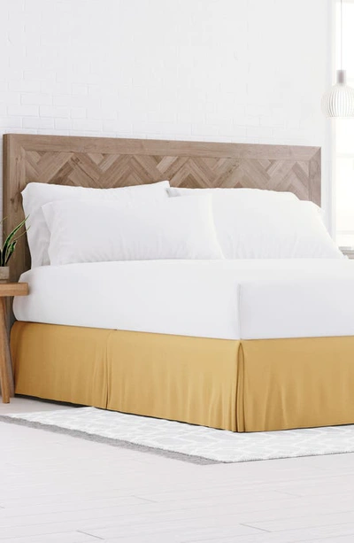 Shop Homespun Premium Pleated Dust Ruffle Bed Skirt In Gold