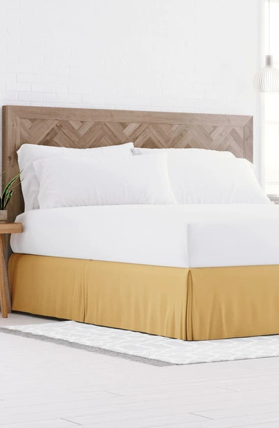 Homespun Premium Pleated Dust Ruffle Bed Skirt In Gold