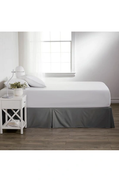 Shop Homespun Premium Pleated Dust Ruffle Bed Skirt In Gray