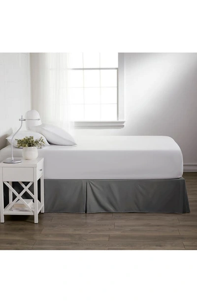 Homespun Premium Pleated Dust Ruffle Bed Skirt In Gray