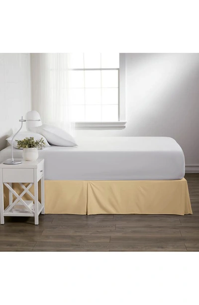 Homespun Premium Pleated Dust Ruffle Bed Skirt In Gold