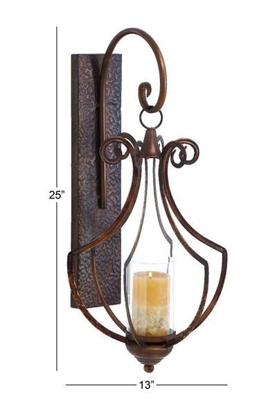 Shop Sonoma Sage Home Bronze Metal Rustic Wall Sconce In Brown