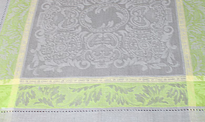 Shop French Home Linen Arboretum Napkins In Shades Of Grey And Green