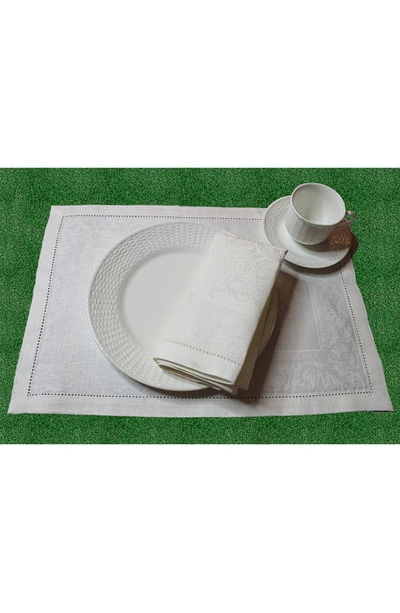 French Home Linen Arboretum Napkins In White
