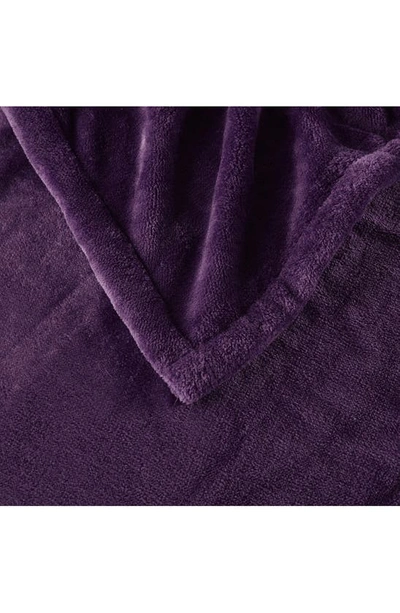 Beautyrest Plush Heated Throw Blanket In Dark Purple