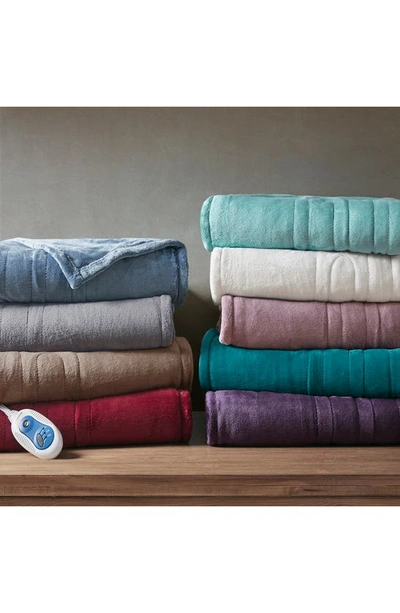 Beautyrest Plush Heated Throw Blanket In Teal