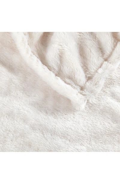 Shop Beautyrest Faux Fur Heated Throw Blanket In Ivory
