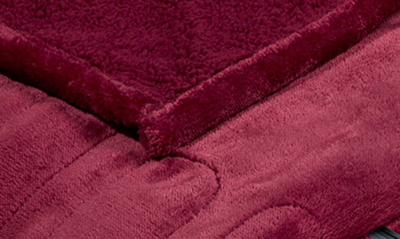 Beautyrest Microlight Berber Full Electric Blanket Bedding In Red