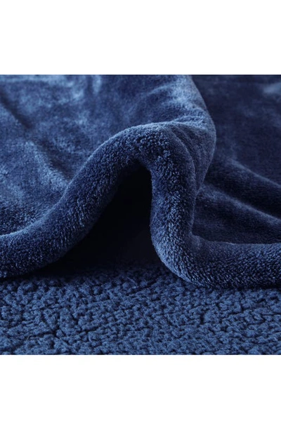 Beautyrest Heated Oversized Throw Blanket In Indigo