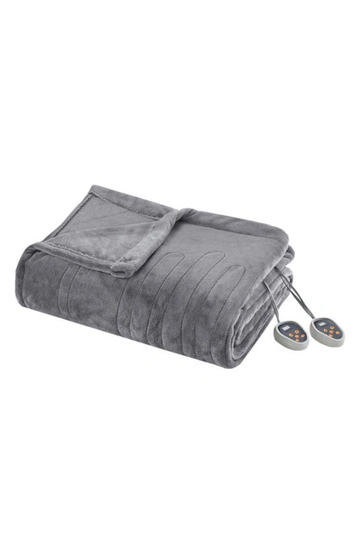 Shop Beautyrest Heated Blanket In Grey