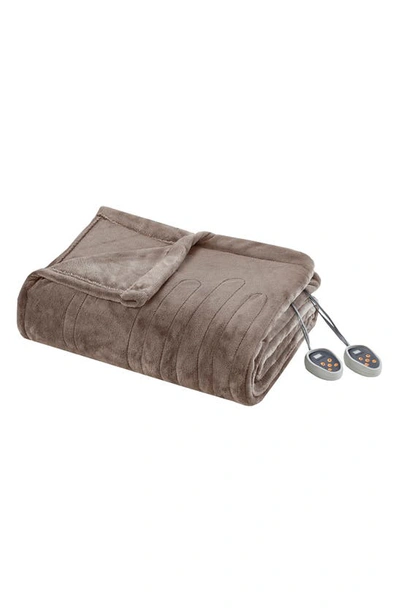 Shop Beautyrest Heated Blanket In Mink