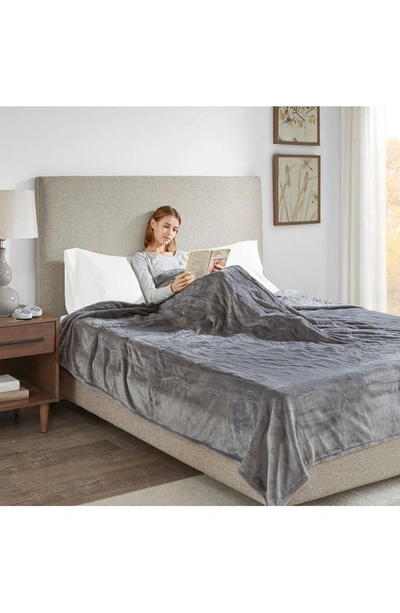 Shop Beautyrest Heated Blanket In Grey