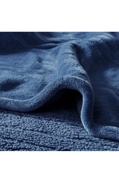 Shop Beautyrest Oeko-tex Heated Blanket In Indigo