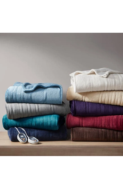 Beautyrest Oeko-tex Heated Blanket In Indigo