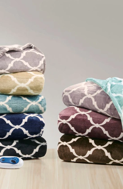 Beautyrest Heated Oversized Throw Blanket In Grey