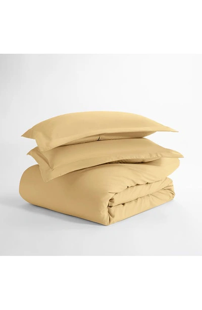 Shop Ienjoy Home Homespun  Premium Ultra Soft 3-piece Duvet Cover Set In Gold