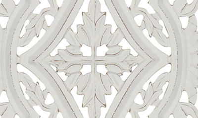 Shop Sonoma Sage Home White Wood Handmade Intricately Carved Arabesque Floral Wall Decor