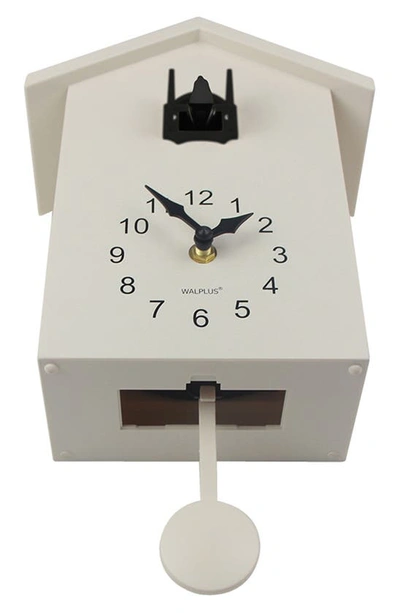 Shop Walplus Black/white Minimalist Cuckoo Clock In Brown