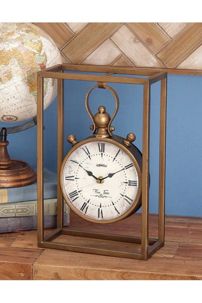 Sonoma Sage Home Metal Table Clock In Bronze