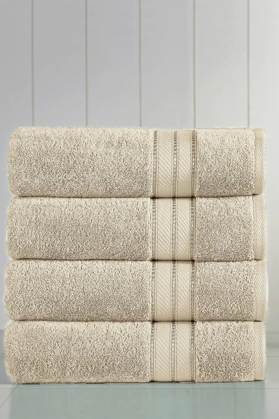 Modern Threads 4-pack Spunloft Bath Towel In Sand