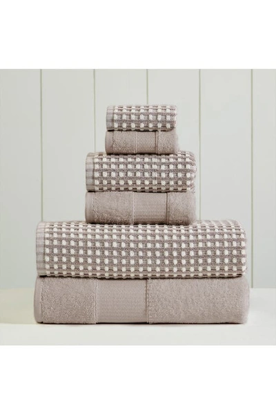 MODERN THREADS MODERN THREADS LUXURY SPA COBBLESTONE QUICK DRY 6-PIECE TOWEL SET 