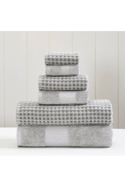 Modern Threads Luxury Spa Cobblestone Quick Dry 6-piece Towel Set In Silver