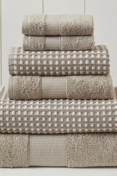 Modern Threads Luxury Spa Cobblestone Quick Dry 6-piece Towel Set In Flax
