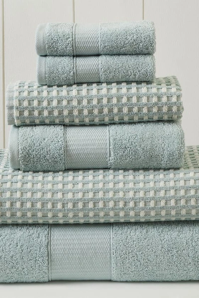 Modern Threads Luxury Spa Cobblestone Quick Dry 6-piece Towel Set In Blue