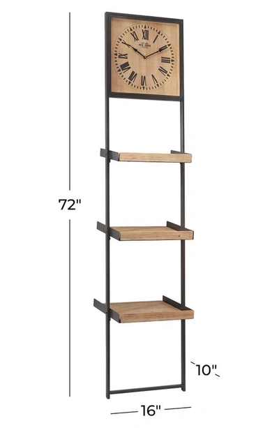 Sonoma Sage Home Brown Wood Clock Shelf In Brown