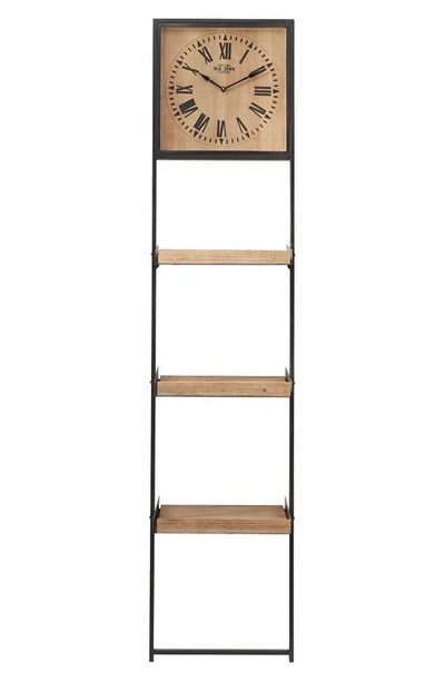 Sonoma Sage Home Brown Wood Clock Shelf In Brown