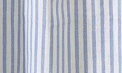 Shop Laura Ashley La Classics Ticking Stripe 1-piece Bedskirt In Blue