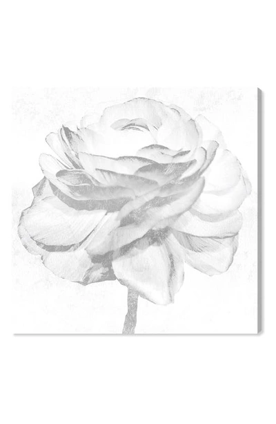 Wynwood Studio White Flower Canvas Wall Art In White
