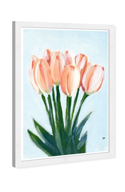 Wynwood Studio 'eight Tulips' Framed Wall Art In Orange