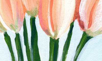 Wynwood Studio 'eight Tulips' Framed Wall Art In Orange