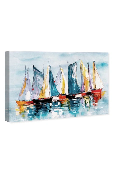 Wynwood Studio 'beautiful Ships' Canvas Wall Art In Blue