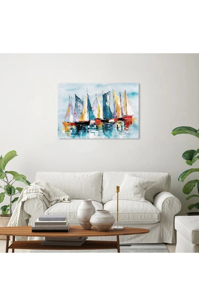 Wynwood Studio 'beautiful Ships' Canvas Wall Art In Blue