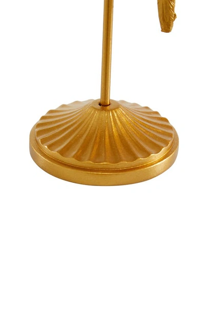 Willow Row Goldtone Polystone Parrot Sculpture In Gold