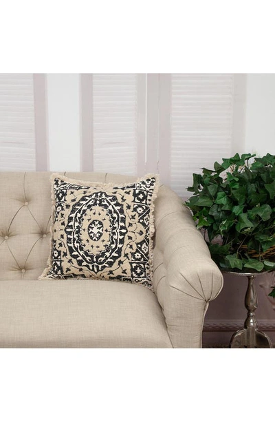 Parkland Collection Abu Printed Accent Pillow In Black