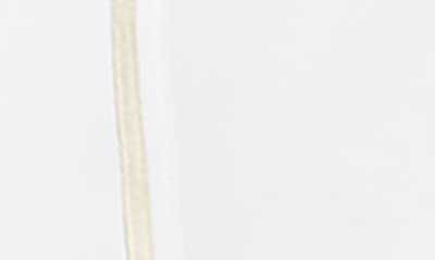 Melange Percale Cotton Single Stripe Embroidered 4-piece Sheet Set In Ivory/white