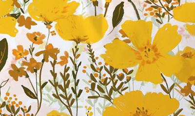 Deny Designs Allison Janssen Yellow Roaming Lumbar Throw Pillow In Multi
