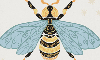 Shop Deny Designs Avenie Bee And Honey Comb Art Poster In Multi