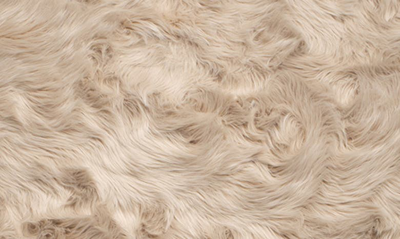 Shop Luxe Hudson Faux Fur Rectangular Rug In Taupe