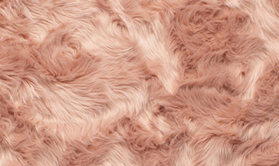 Shop Luxe Hudson Faux Fur Rectangular Rug In Dusty Rose
