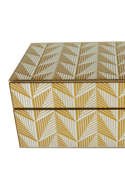 Shop Vivian Lune Home Gold Glass Geometric Box With Glass Sides