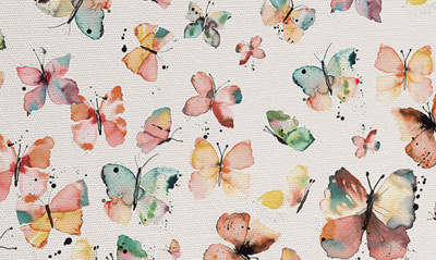 Deny Designs Ninola Design Butterfly Watercolor Canvas Wall Art In Multi