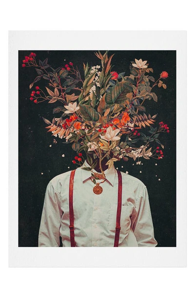 Deny Designs Frank Moth Foliage Art Print In Multi