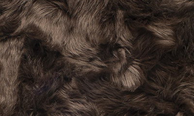 Shop Luxe Hudson Faux Fur Rectangular Rug In Chocolate